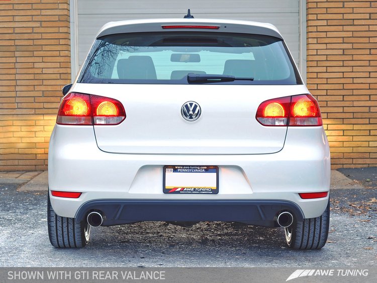 GTI Style Exhaust for MK6 Golf TDI - Chrome Silver Slash Cut Tips