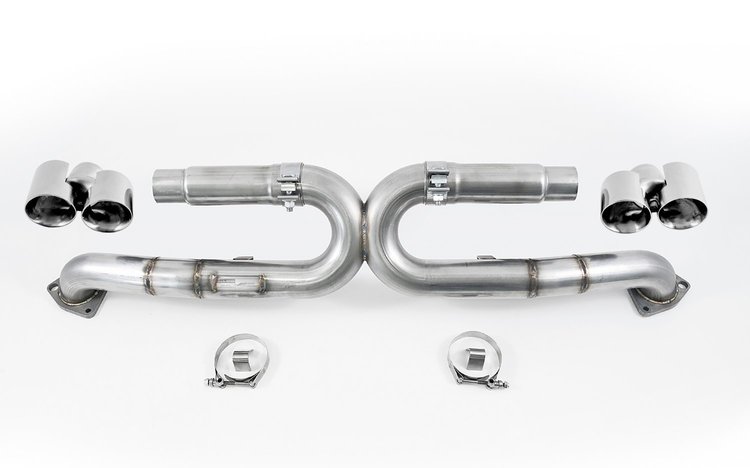 Performance Exhaust for 991 Carrera - Chrome Silver Tips