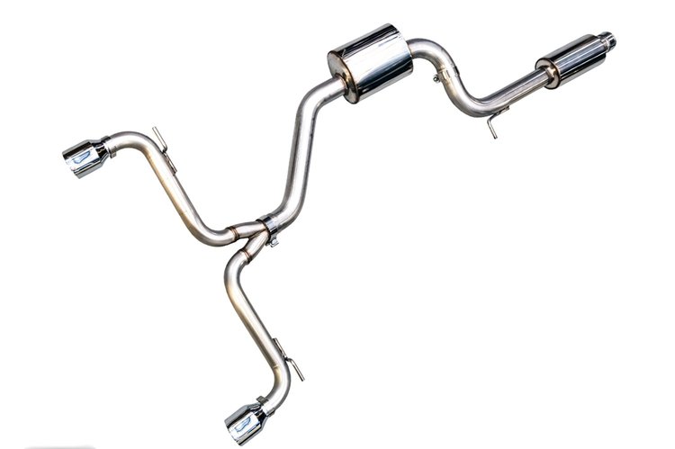 Touring Edition Exhaust for VW MK7 GTI - Chrome Silver Tips