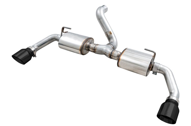 AWE Tread Edition Axleback Dual Exhaust for Jeep JL/JLU 3.6L/2.0T - Diamond Black Tips
