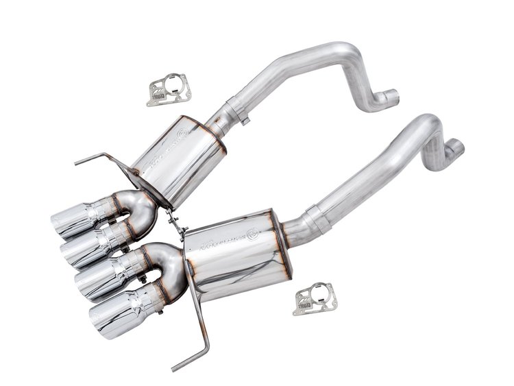 Touring Edition Axle-Back Exhaust for Chevy Corvette C7 Stingray/Z51/Grand Sport/Z06/ZR1 - Chrome Silver Tips