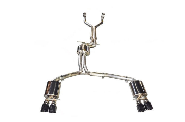 AWE Touring Edition Exhaust for Audi C7 S6 4.0T - Diamond Black Tips