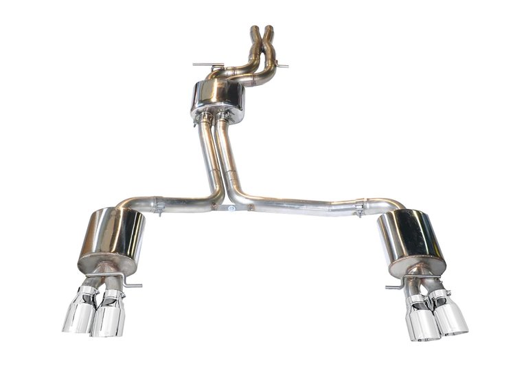 AWE Touring Edition Exhaust System for B8 S5 4.2L - Polished Silver Tips