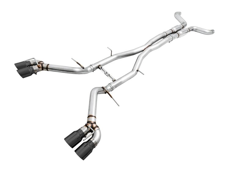 AWE Track Edition Cat-back Exhaust for Gen6 Camaro SS / ZL1 - Resonated - Diamond Black Tips (Quad Outlet)