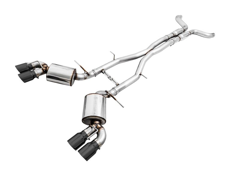 AWE Touring Edition Cat-back Exhaust for Gen6 Camaro SS / ZL1 - Resonated - Diamond Black Tips (Quad Outlet)