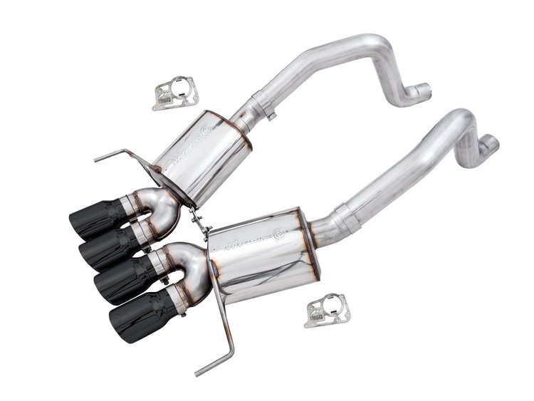 Touring Edition Axle-Back Exhaust for Chevy Corvette C7 Stingray/Z51/Grand Sport/Z06/ZR1 - Diamond Black Tips