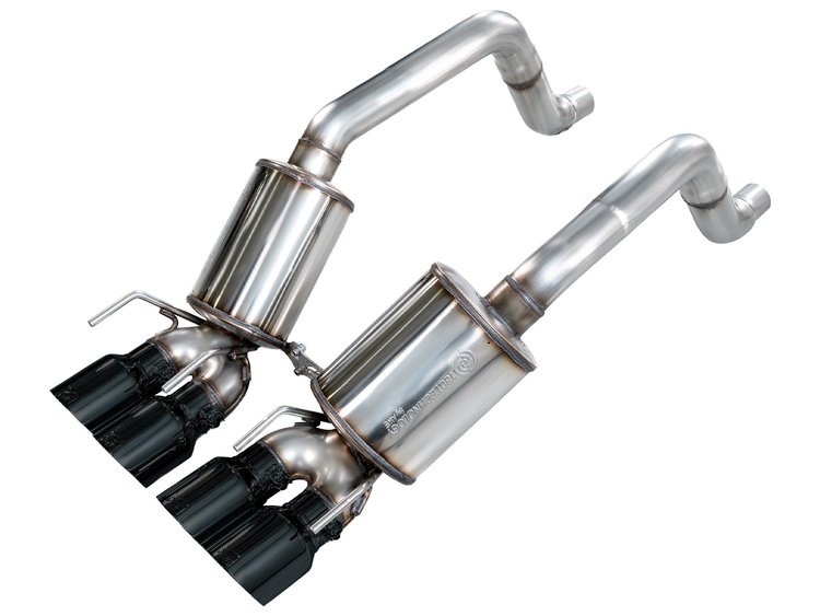 3015-43662 Touring Edition Axle-Back Exhaust System for 2009-2013 Chevrolet Corvette C6 6.2L [Black Tips]
