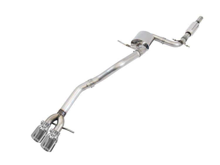 AWE Track Edition Exhausts for MK5 Jetta, MK6 Sportwagen 2.5L - Polished Silver Tips