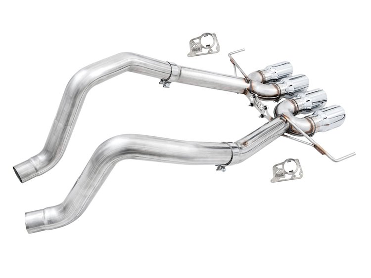 Track Edition Axle-Back Exhaust for Chevy Corvette C7 Stingray/Z51/Grand Sport/Z06/ZR1 - Chrome Silver Tips