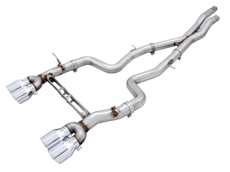 AWE Track Edition Cat-back Exhaust for BMW F8X M3/M4 - Chrome Silver