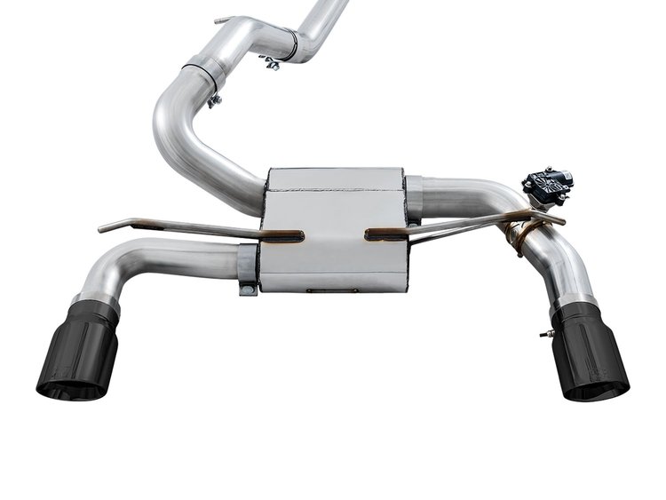 AWE SwitchPath Cat-back Exhaust (with Remote) for Ford Focus RS - Diamond Black Tips
