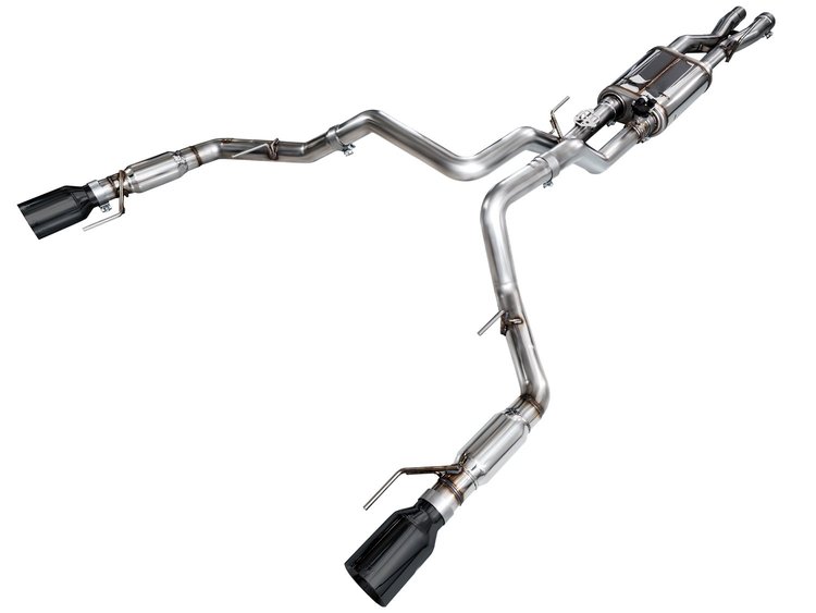 3025-33356 SwitchPath Cat-Back Exhaust Fits Select Ford F-150 3.5L Raptor Trucks [Diamond Black Tips]