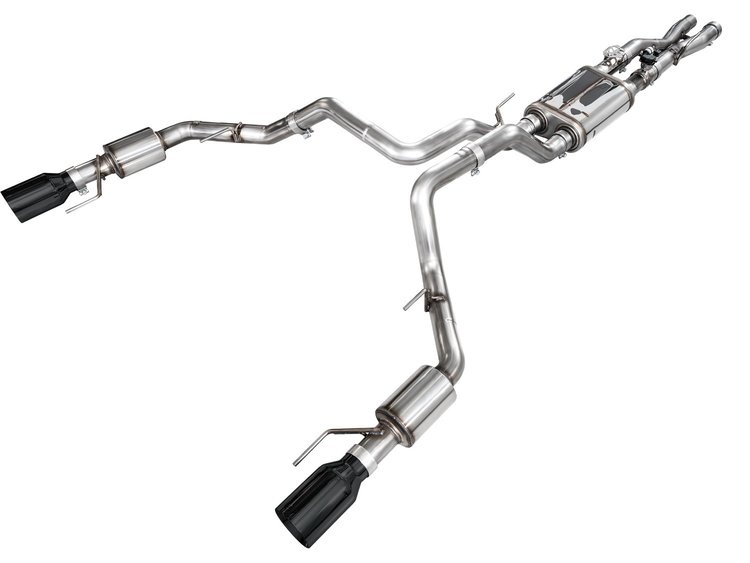 3025-33852 SwitchPath Cat-Back Exhaust Fits Select Ford F-150 Raptor R Trucks w/ 5.2L Engines [Diamond Black Tips]