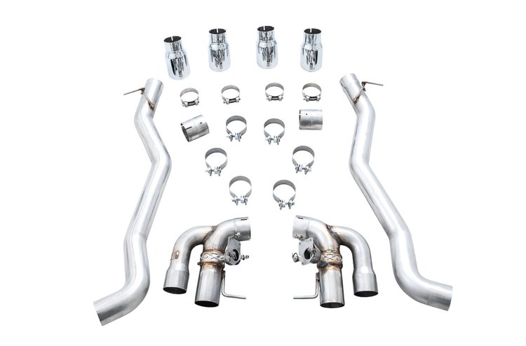 AWE SwitchPath Axleback Exhaust for BMW F90 M5 - Chrome Silver Tips