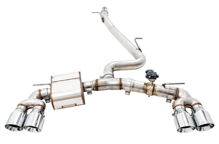 AWE SwitchPath Exhaust for MK7.5 Golf R - Chrome Silver Tips, 102mm