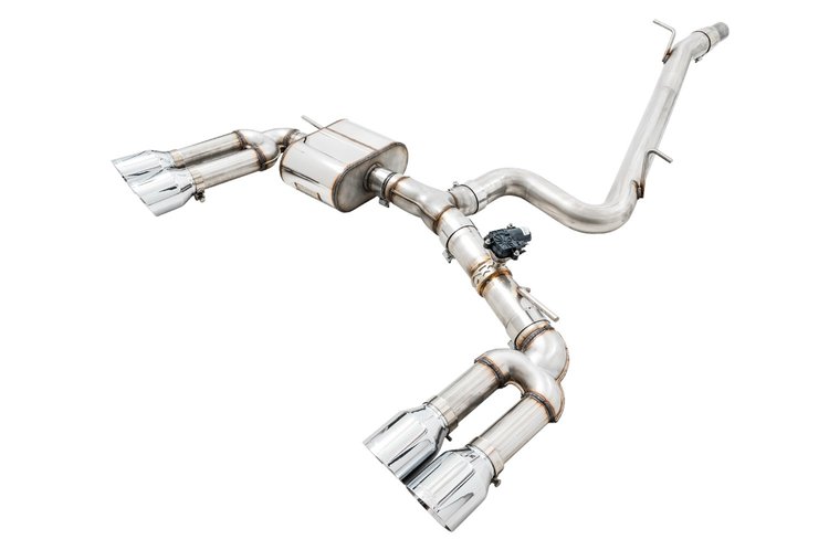 AWE SwitchPath Exhaust for Audi 8V S3 - Chrome Silver Tips, 102mm