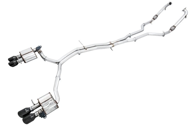 AWE SwitchPath Exhaust for Audi B9 S5 Coupe - Non-Resonated - Diamond Black 102mm Tips