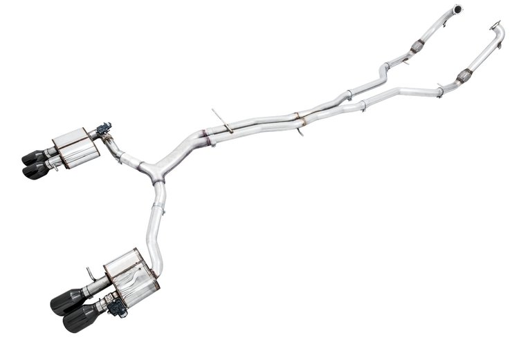 AWE SwitchPath Exhaust for Audi B9 S5 Sportback - Non-Resonated - Diamond Black 102mm Tips