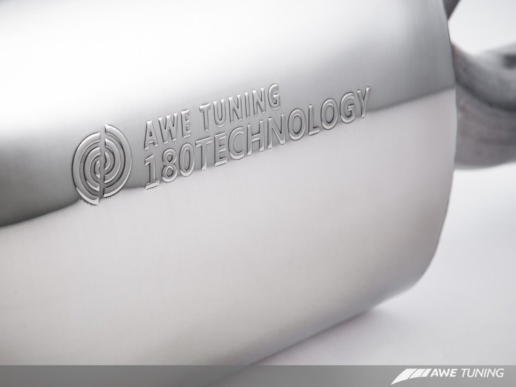 AWE Touring Edition Exhaust System for B8/8.5 S5 Sportback (Exhaust + Non-Resonated Downpipes) - Chrome Silver Tips