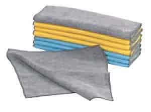 12-Pack Bagged Microfiber Terry Towels 14" x 14"