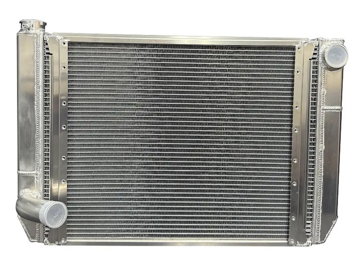 RFD.SLM.CLOSED.TPV2 Super Late-Model Triple-Pass 3-Row Aluminum Radiator V2, Ford w/ Closed System, -20 ORB Female Inlet