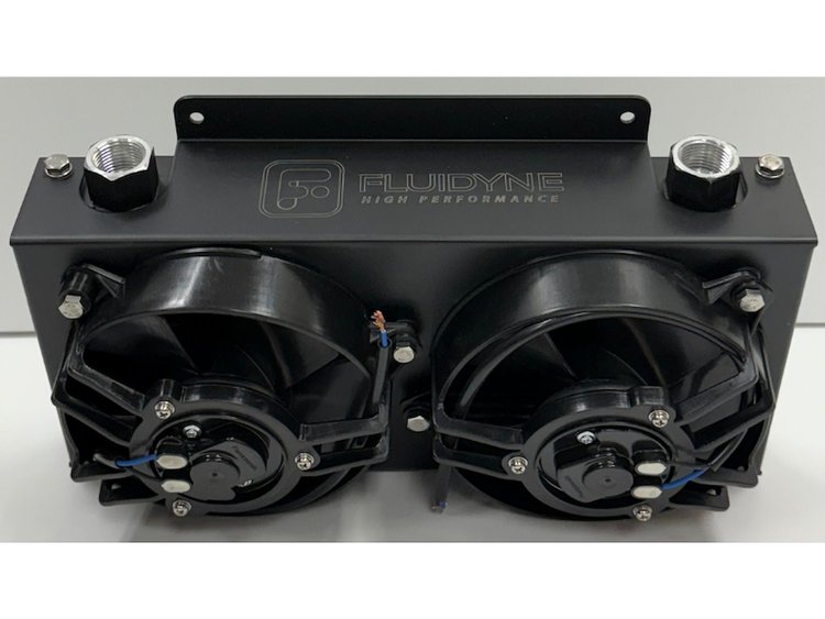 OGEN.STP.104 E-Line 19-Row Stacked Plate Cooler w/ Dual Fans, 13 in. x 5.75 in. x 2 in.