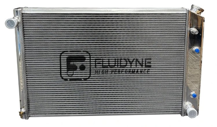 RGM.2R3321.A 2-Row Aluminum Radiator, 1973-1991 GM Blazer/Suburban/ C/K Trucks, Automatic, Polished, 33 in. x 21 in.