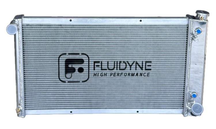 RGM.3R3419.A 3-Row Aluminum Radiator, 1968-1973 GM Blazer/Suburban/ C/K Truck, Automatic, Polished, 34 in. x 19 in.