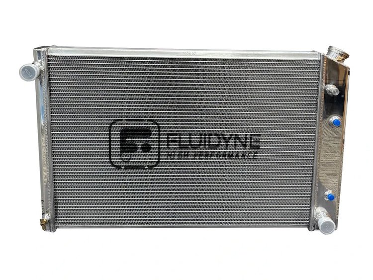 RGM.4R3321.A 4-Row Aluminum Radiator, 1973-1991 GM Blazer/Suburban/ C/K Truck, Automatic, Polished, 33 in. x 21 in.