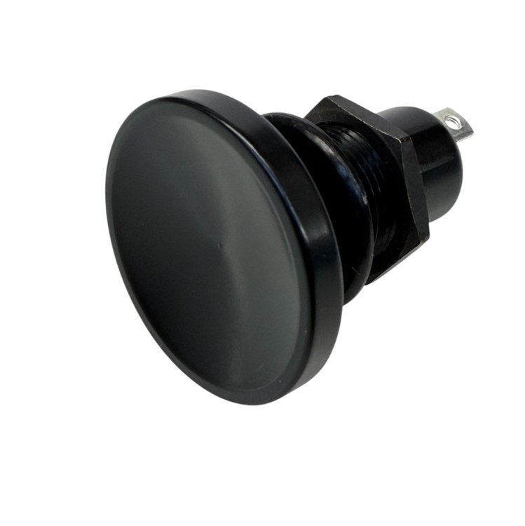 3108-CBLK Shredder Transbrake Button [Black, Billet Aluminum, Concave Head]
