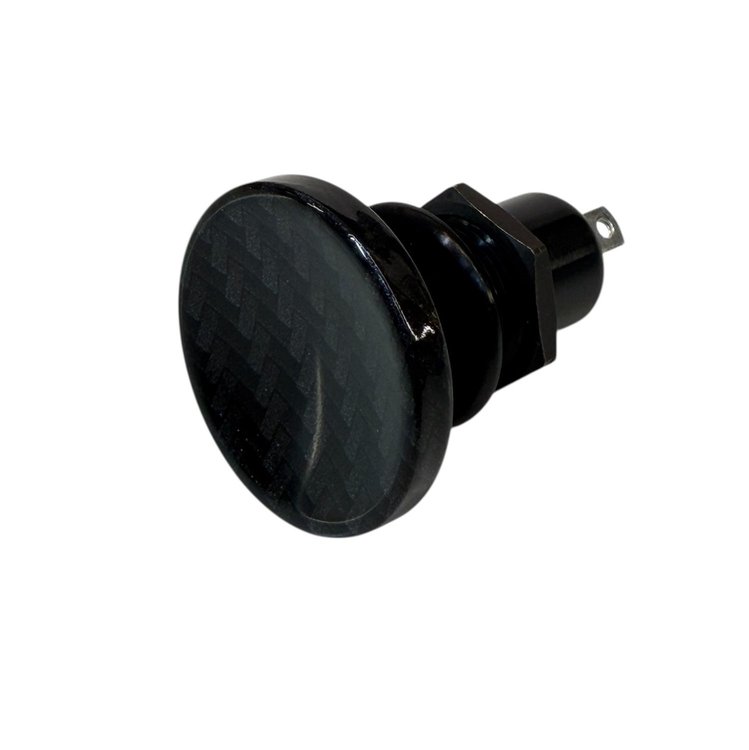 3108-CCAR Shredder Transbrake Button [Carbon Illusion, Billet Aluminum, Concave Head]