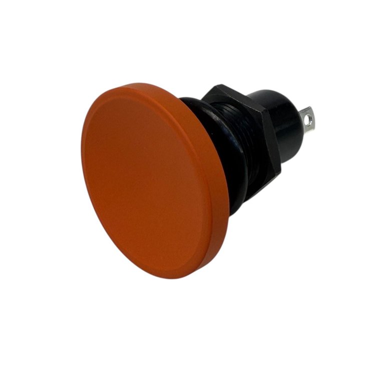3108-CORG Shredder Transbrake Button [Orange, Billet Aluminum, Concave Head]