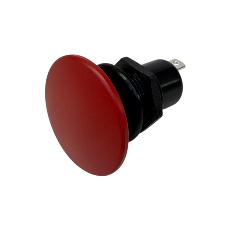 3108-MRED Shredder Transbrake Button [Red, Billet Aluminum, Mushroom]