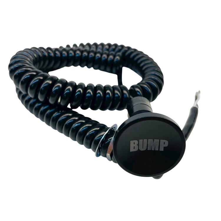 3109-CBLK-BB Shredder Bump Box Button [Black Engraved, Billet Aluminum, Concave, Momentary, Push Button Switch, Corded]