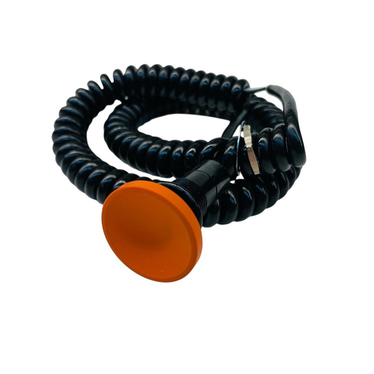 3109-CORG Shredder Transbrake Button [Orange, Billet Aluminum, Concave, Head, Momentary, Push Button Switch, Corded]