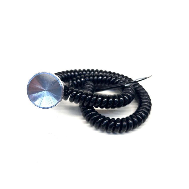 3109-CRAW Shredder Transbrake Button [Raw, Billet Aluminum, Concave, Head, Momentary, Push Button Switch, Corded]