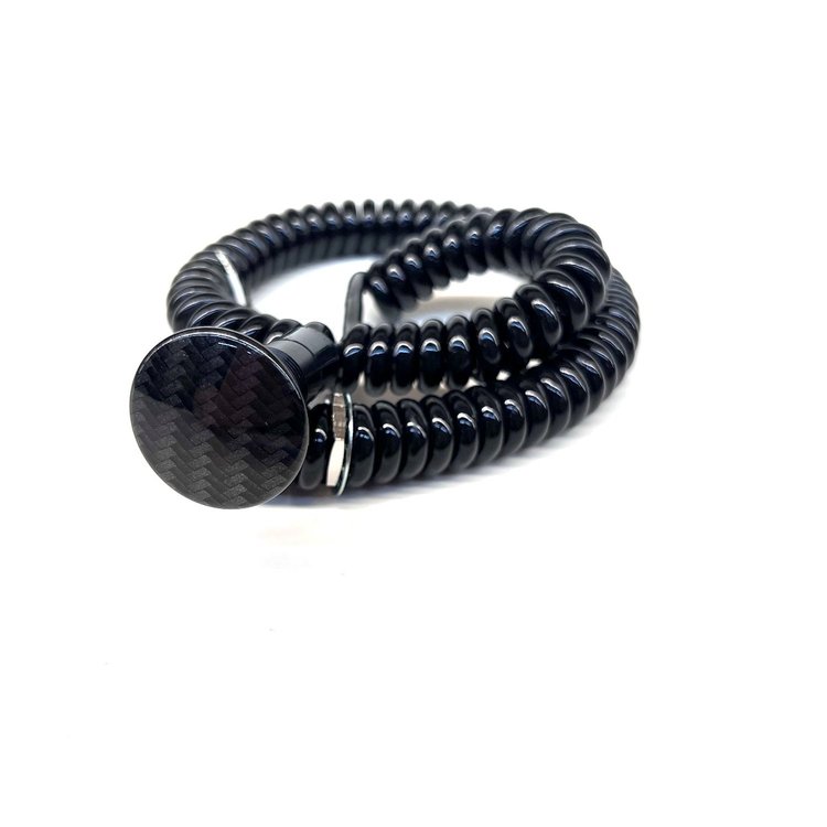 3109-MCAR Shredder Transbrake Button [Carbon Illusion, Billet Aluminum, Mushroom, Momentary, Push Button Switch, Corded]