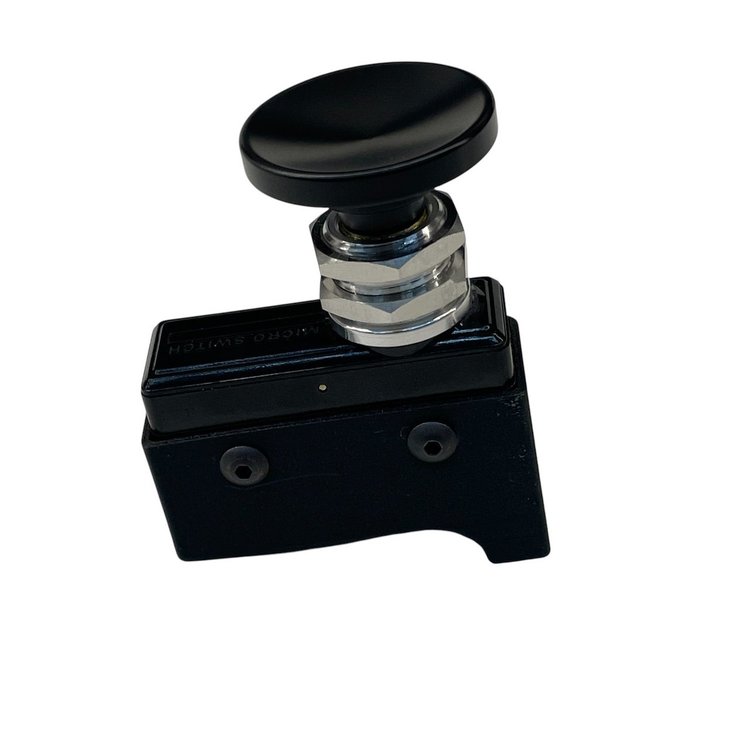 3111-CBLK-L Crusher Transbrake Button [Black Concave, Left Side]