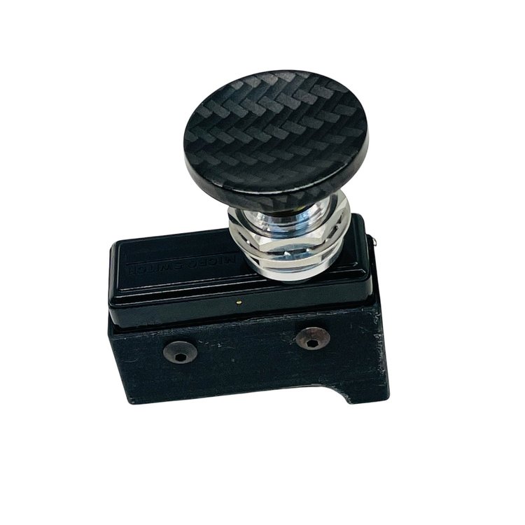 3111-CCAR-L Crusher Transbrake Button [Carbon Illusion Concave, Left Side]