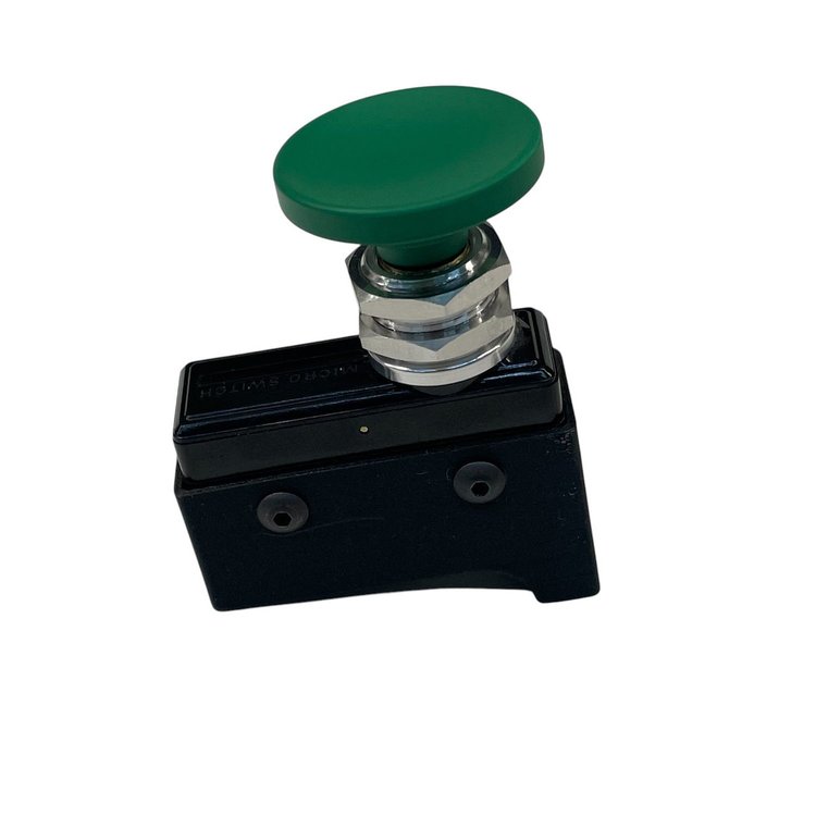 3111-CGRN-L Crusher Transbrake Button [Green Concave, Left Side]