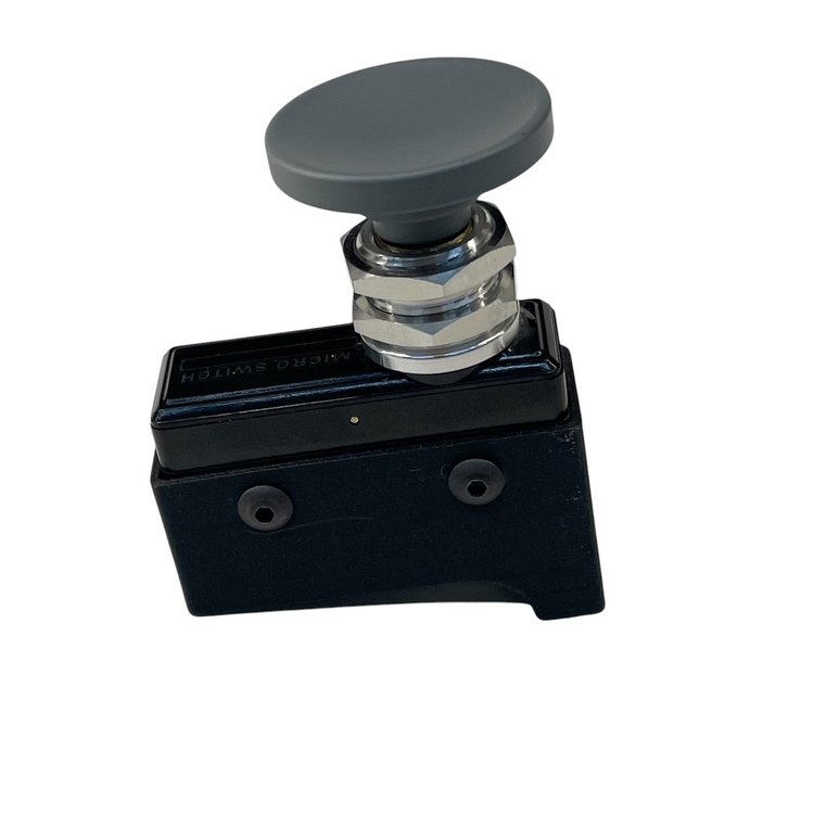3111-CGRN-L Crusher Transbrake Button [Grey Concave, Left Side]