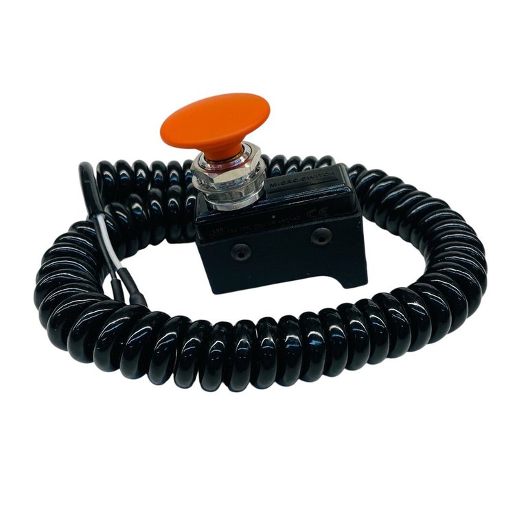 3111-MORG-LC Crusher Transbrake Button [Orange Mushroom Left Side, Cord Included]