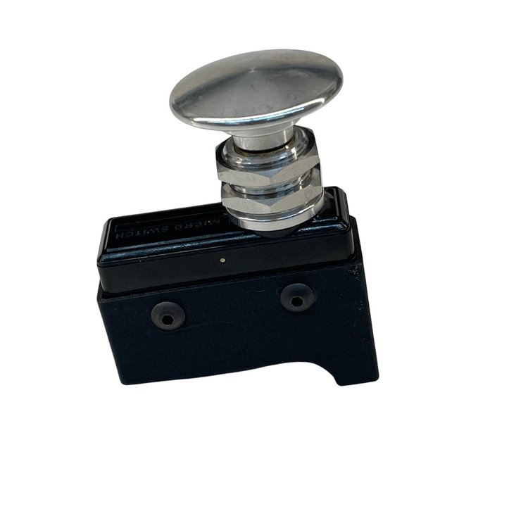 3111-MRAW-L Crusher Transbrake Button [Raw Aluminum Mushroom Left Side]