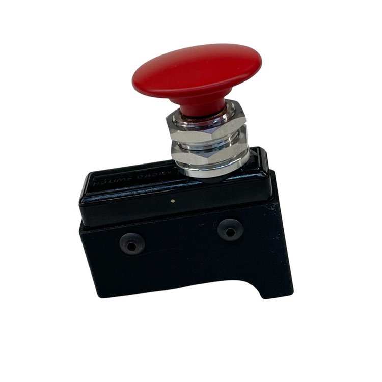 3111-MRED-L Crusher Transbrake Button [Red Mushroom Left Side]