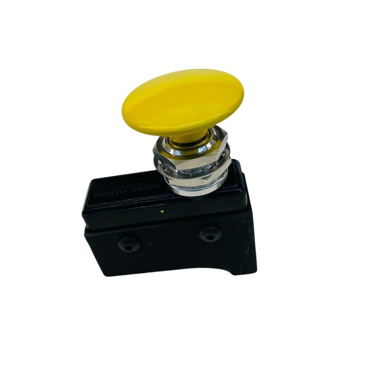 3111-MYEL-L Crusher Transbrake Button [Yellow Mushroom Left Side]