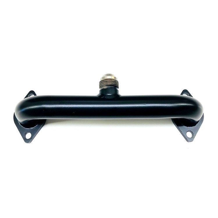 Water Pump Crossover for Big Block Chevy [-12 AN Top Fitting] Black