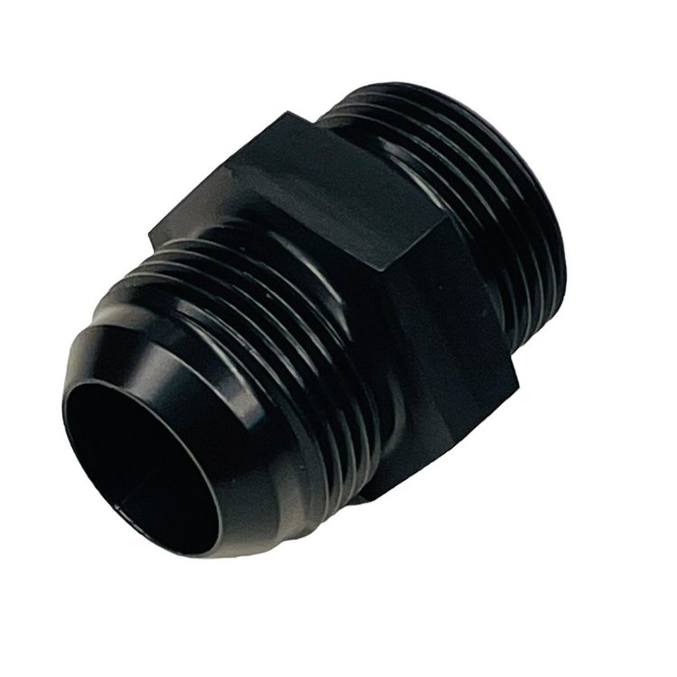 3512-08AN-B O-Ring Boss ORB To Male AN Adapter [-12 AN ORB To -8 AN, Black Anodized]
