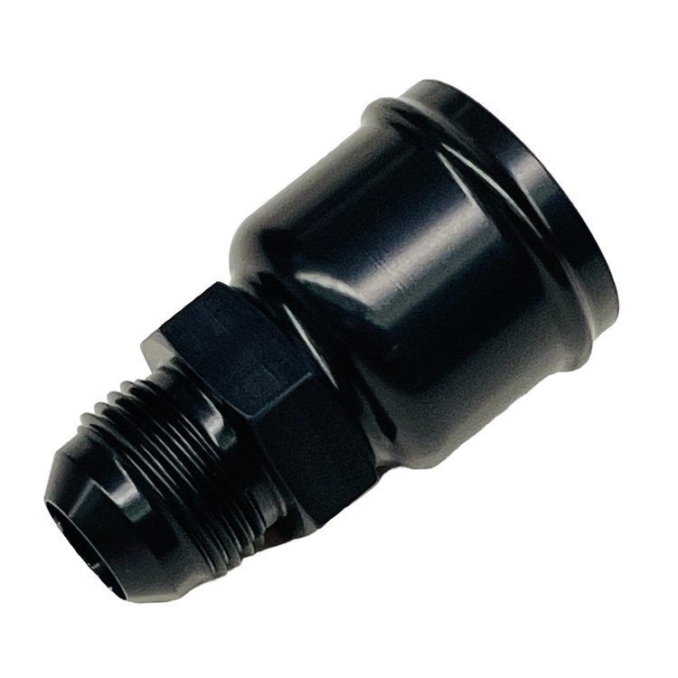 3512-1500-MB Male AN To Radiator Hose -12 AN To 1.500 in. Hose [Black Anodized]