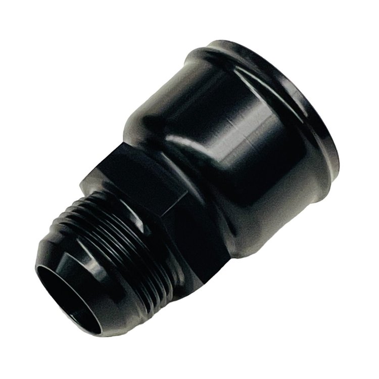 3516-1750-MB Male AN To Radiator Hose -16 AN To 1.750 Hose [Black Anodized]