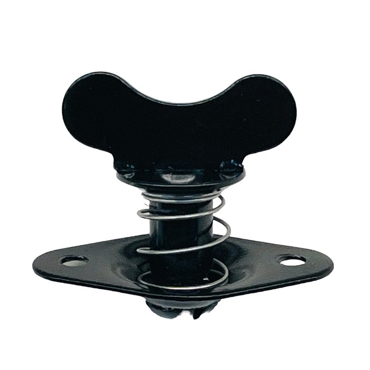 4001-600E-WB Quarter Turn Self Eject Fastener [Butterfly Winged Head, Steel, Black, 7/16 in. Diameter X 0.600 in. Grip]